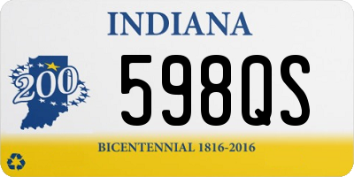 IN license plate 598QS