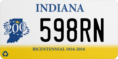 IN license plate 598RN