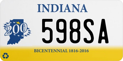 IN license plate 598SA