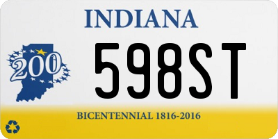 IN license plate 598ST