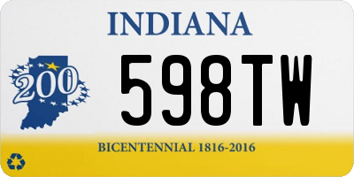 IN license plate 598TW