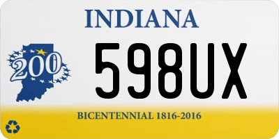 IN license plate 598UX