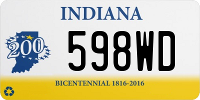 IN license plate 598WD