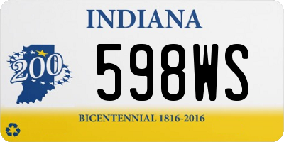 IN license plate 598WS