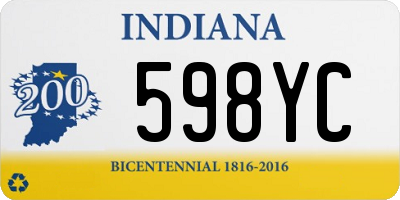 IN license plate 598YC