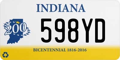 IN license plate 598YD