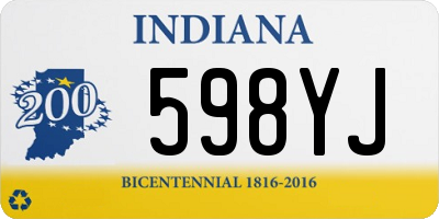 IN license plate 598YJ