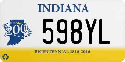 IN license plate 598YL