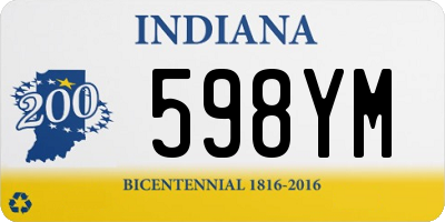 IN license plate 598YM