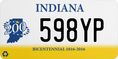 IN license plate 598YP