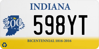 IN license plate 598YT