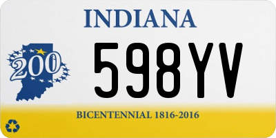 IN license plate 598YV