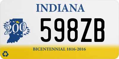 IN license plate 598ZB