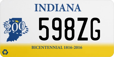 IN license plate 598ZG