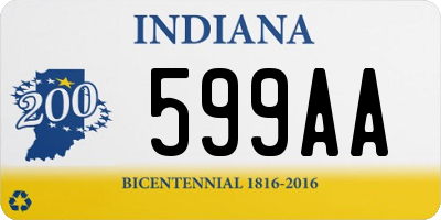 IN license plate 599AA