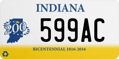 IN license plate 599AC