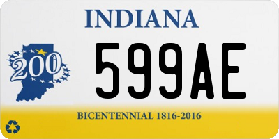 IN license plate 599AE