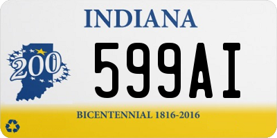 IN license plate 599AI