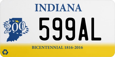 IN license plate 599AL