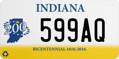IN license plate 599AQ