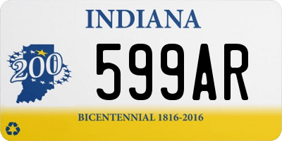 IN license plate 599AR