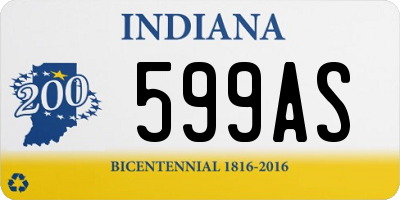 IN license plate 599AS