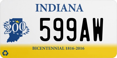 IN license plate 599AW