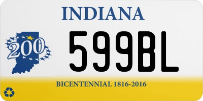 IN license plate 599BL