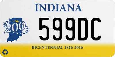 IN license plate 599DC