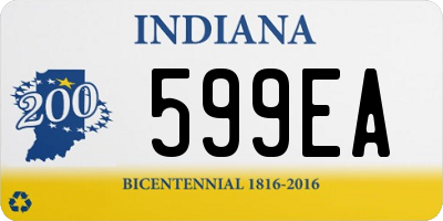 IN license plate 599EA