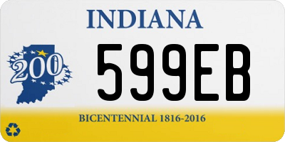 IN license plate 599EB