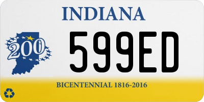 IN license plate 599ED