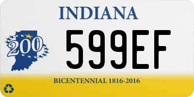 IN license plate 599EF