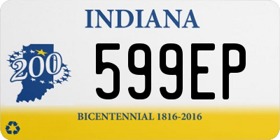 IN license plate 599EP