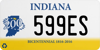 IN license plate 599ES