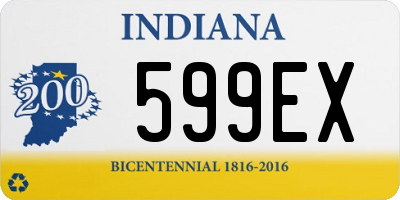 IN license plate 599EX