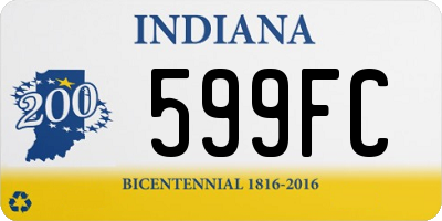 IN license plate 599FC