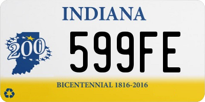 IN license plate 599FE