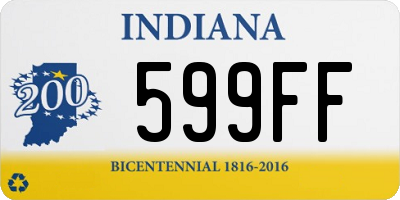 IN license plate 599FF