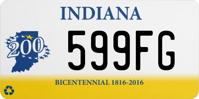 IN license plate 599FG