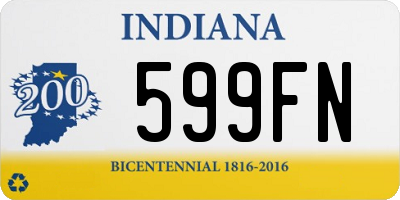 IN license plate 599FN