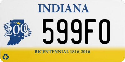 IN license plate 599FO