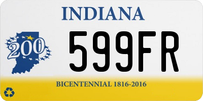 IN license plate 599FR