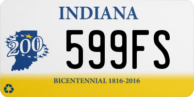 IN license plate 599FS