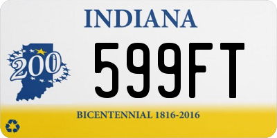 IN license plate 599FT