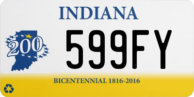 IN license plate 599FY