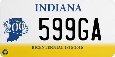 IN license plate 599GA