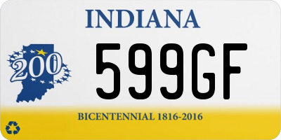 IN license plate 599GF