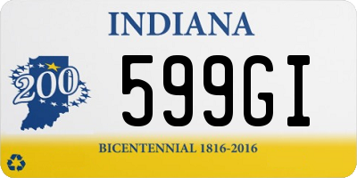 IN license plate 599GI