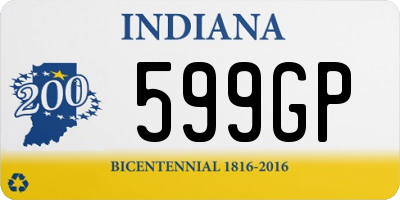 IN license plate 599GP